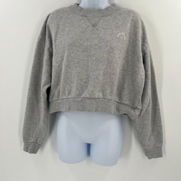 The Upside Women Size Medium Gray Cropped Sweatshirt - Picture 1 of 13